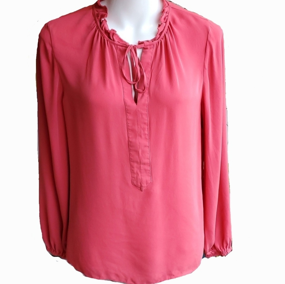 Kobi Halperin Pink Silk Blouse Size Medium
